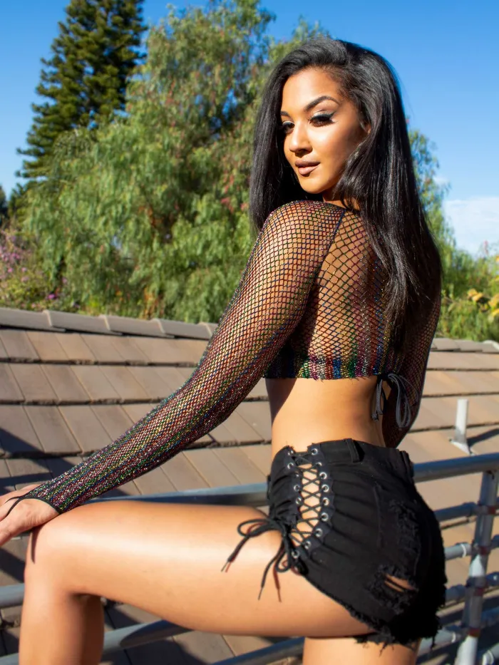 Leg Avenue Anal Leg Avenue Rainbow Crop Top OS