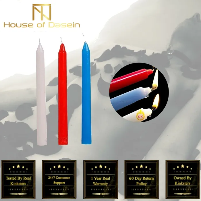Couples House of Dasein Sensation Play Bdsm 3Pcs Wax Candles Temperature Play Bondage Kink Fetish Restraints