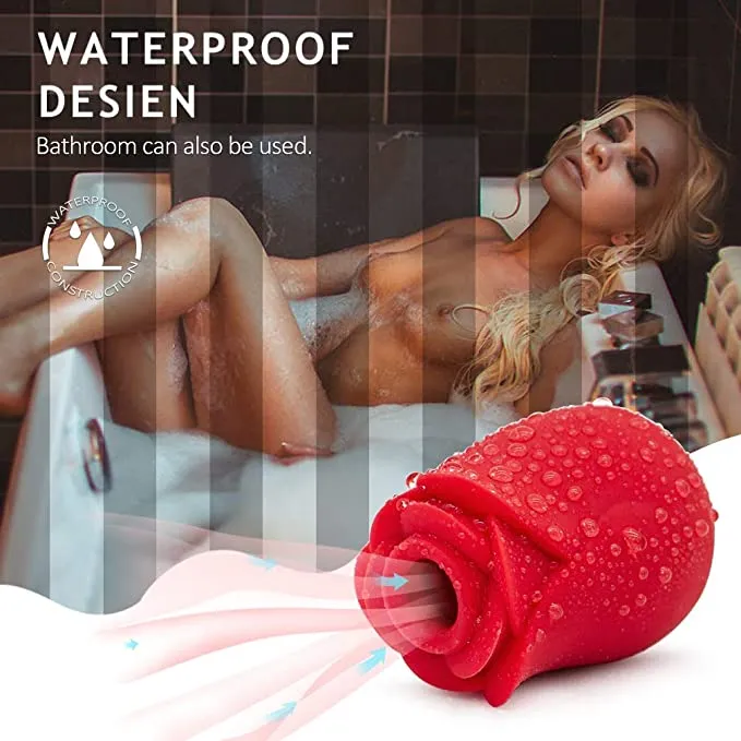 2 in 1 Rose Toy for Women Licking Sucking JazzToy Vibrators