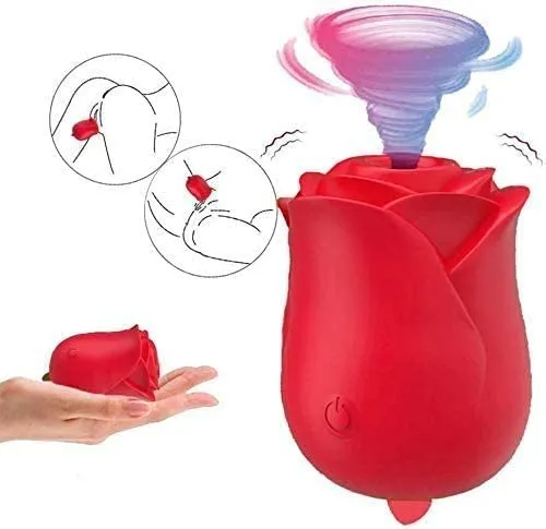 2 in 1 Rose Toy for Women Licking Sucking JazzToy Vibrators