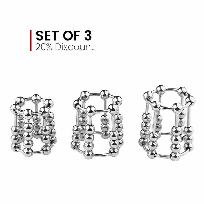 Cocky Penis Cage with Movable Beads FRISKY BUSINESS SG Male Sex Toys