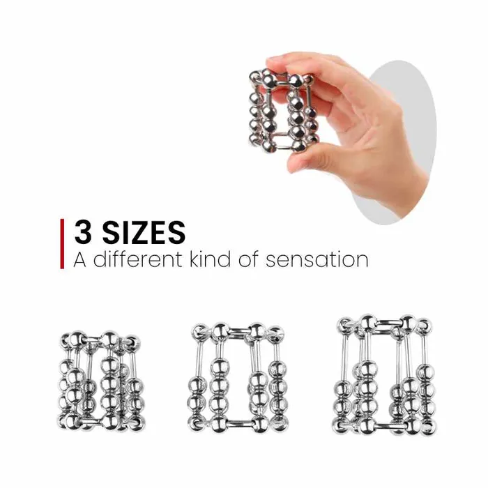 Cocky Penis Cage with Movable Beads FRISKY BUSINESS SG Male Sex Toys