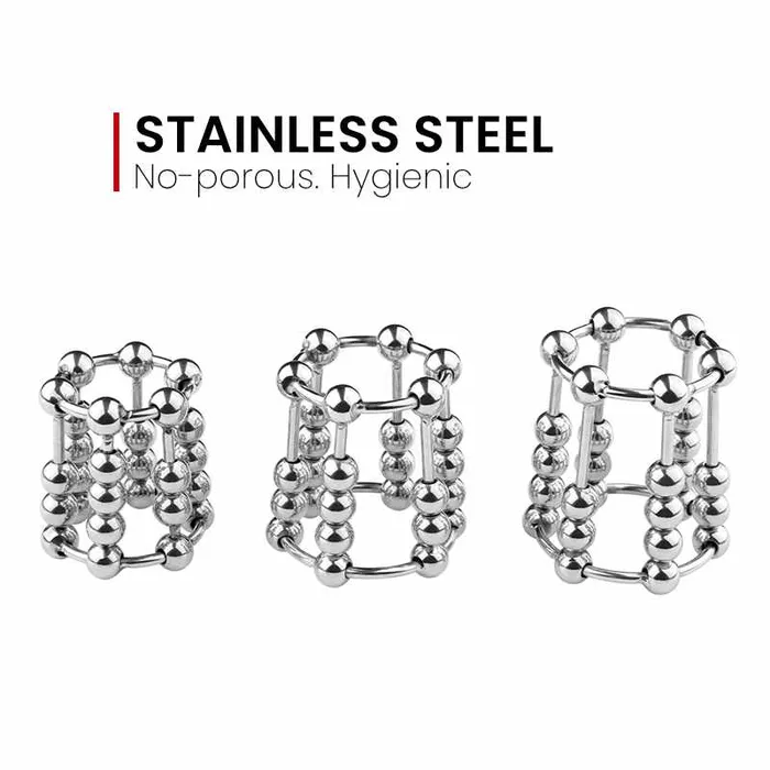 Cocky Penis Cage with Movable Beads FRISKY BUSINESS SG Male Sex Toys