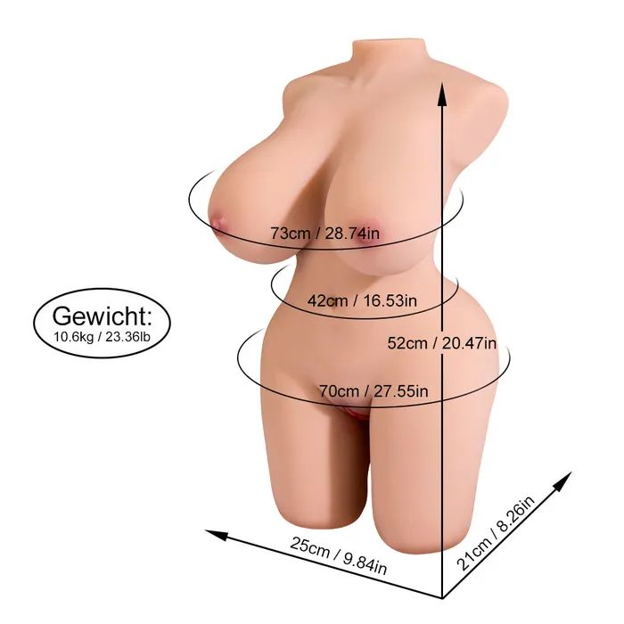 nastnova Male Sex Toys JaraFor EU Customers 2336lb Adult Sex Toy Torso for Men
