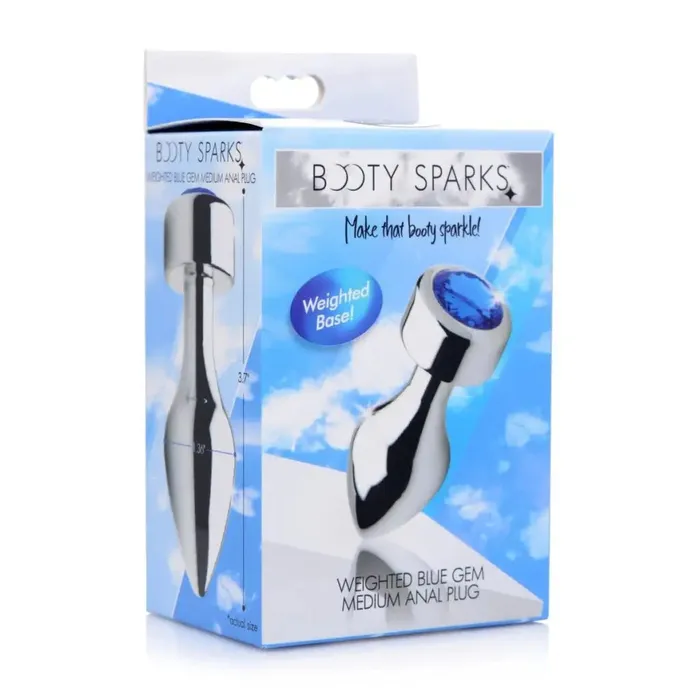 Anal Booty Sparks Booty Sparks Blue Gem Weighted Anal Plug Anal Booty Sparks Booty Sparks Blue Gem Weighted Anal Plug