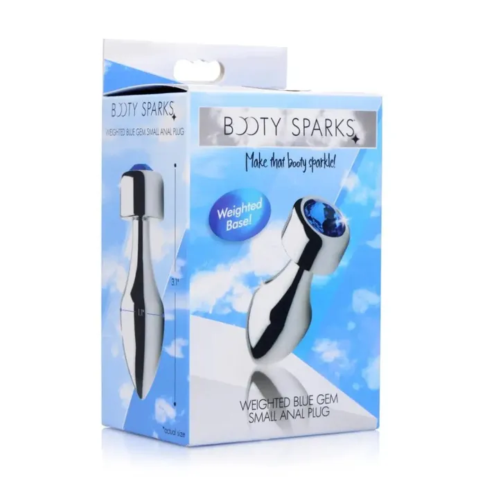 Anal Booty Sparks Booty Sparks Blue Gem Weighted Anal Plug Anal Booty Sparks Booty Sparks Blue Gem Weighted Anal Plug
