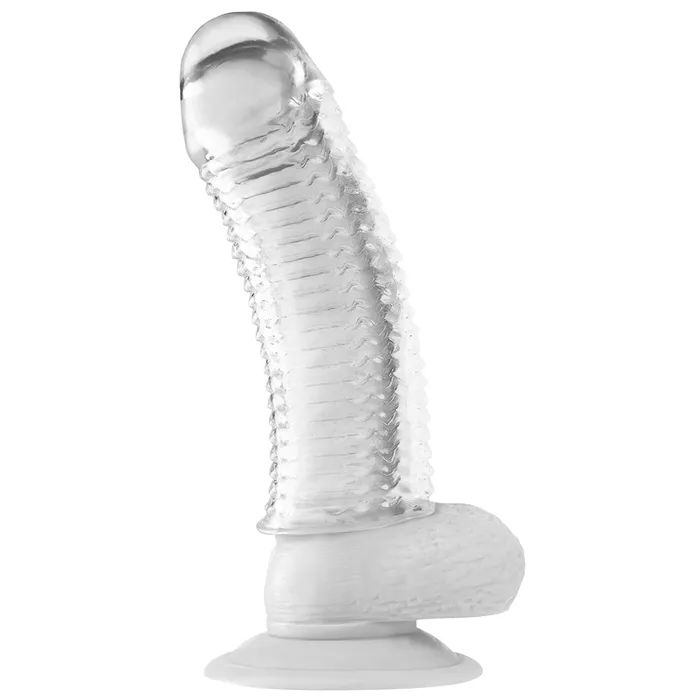 Anal Electric Eel Blue Line 65 Inch Clear Textured Extension Sleeve