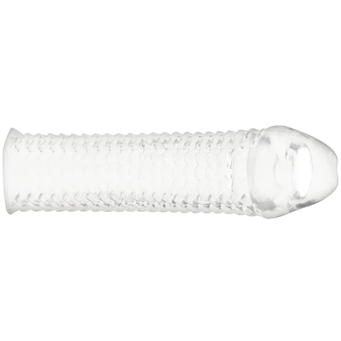 Anal Electric Eel Blue Line 65 Inch Clear Textured Extension Sleeve