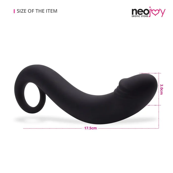 Anal Neojoy Neojoy Anal Curvy Dildo silicone Black 68 inch 175cm