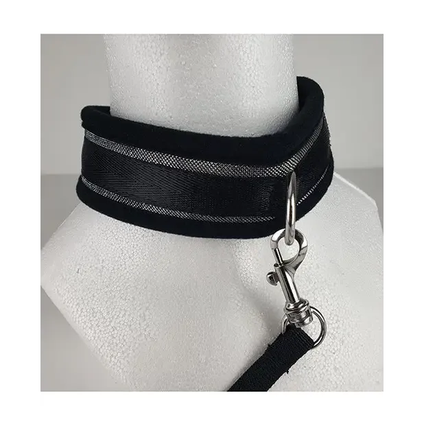 Anal Spartacus Spartacus Collar And Leash Neoprene Black Anal Spartacus Spartacus Collar And Leash Neoprene Black