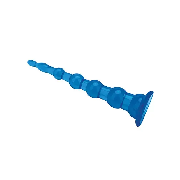 Blue Line C B 85 Anal Beads wSuction Base Jelly Blue Electric Eel INC Anal Blue Line C B 85 Anal Beads wSuction Base Jelly Blue Electric Eel INC Anal