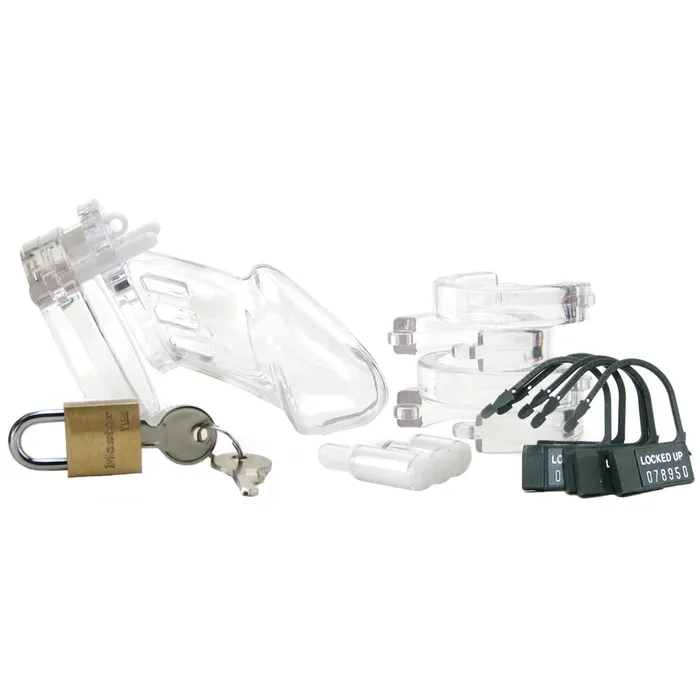 CB6000 Clear Male Chastity Device in 325 Inch CBX Anal