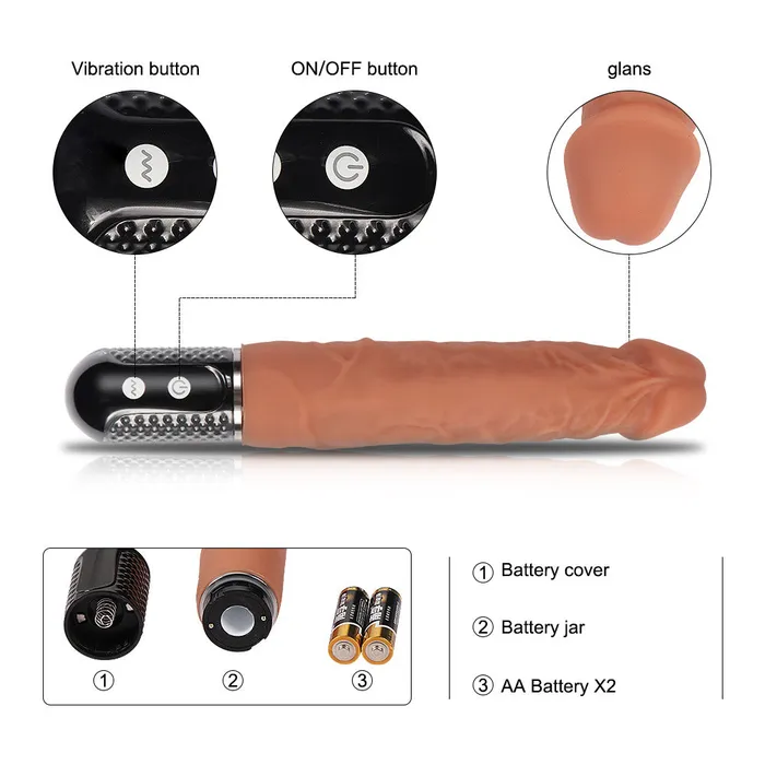 D6 Silicone 10 Function Classic Realistic Dildo Vibrator 79 Inch Modi Female Sex Toys