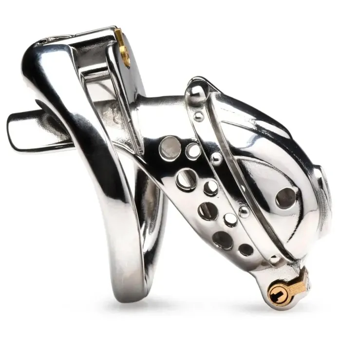 Entrapment Deluxe Locking Chastity Cage Master Series Male Sex Toys