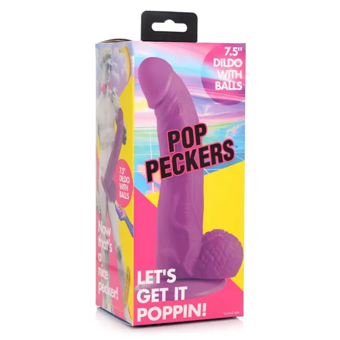 Female Sex Toys Pop Peckers Pop Peckers 75 Dildo with Balls