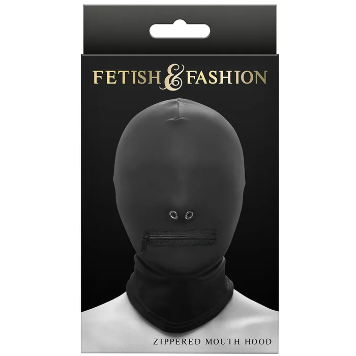 Fetish Fashion Zippered Mouth Hood ns novelties Female Sex Toys