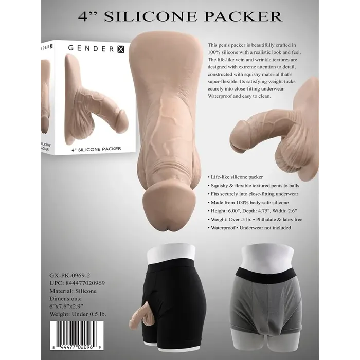 Gender X Anal Gender X Packer Silicone 4in Light