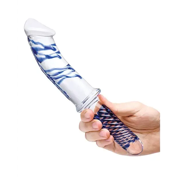 Glas 11 in Realistic Double Ended Glass Dildo with Handle glas Dildos Glas 11 in Realistic Double Ended Glass Dildo with Handle glas Dildos