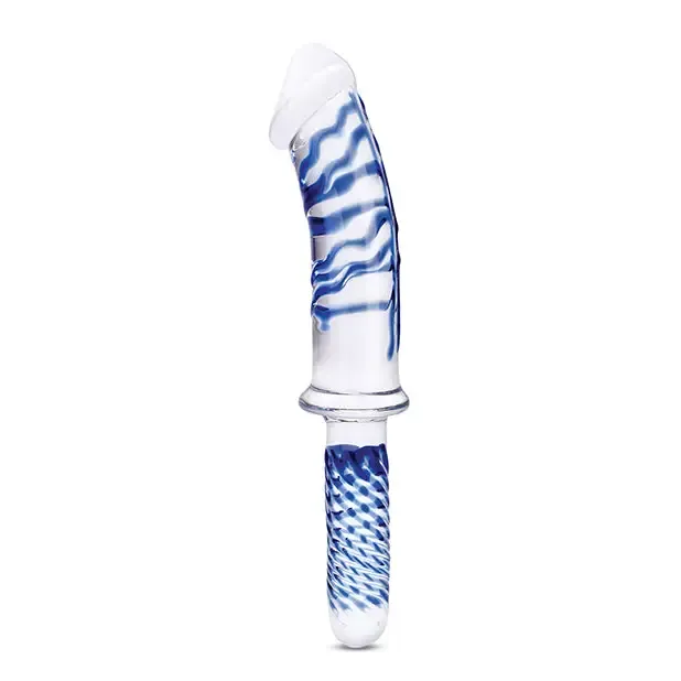 Glas 11 in Realistic Double Ended Glass Dildo with Handle glas Dildos Glas 11 in Realistic Double Ended Glass Dildo with Handle glas Dildos