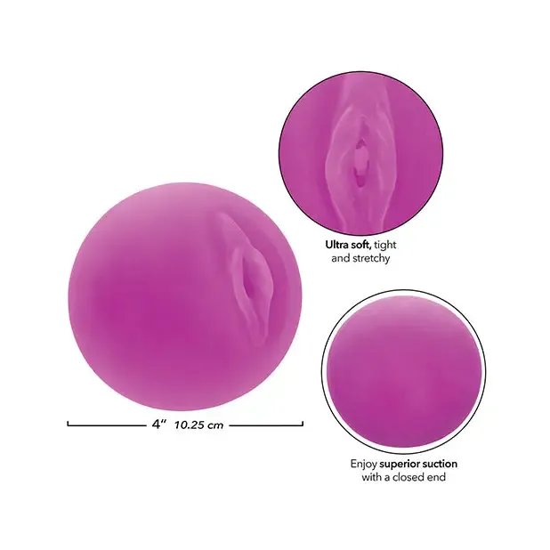 Pop Sock Pussy Ball Masturbator Purple California Exotic Novelties Male Sex Toys