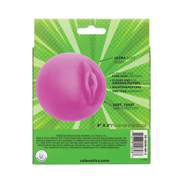 Pop Sock Pussy Ball Masturbator Purple California Exotic Novelties Male Sex Toys