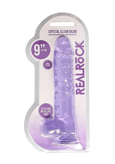 Realistic 9 Dildo With Balls Purple HonourSkintwocom Female Sex Toys