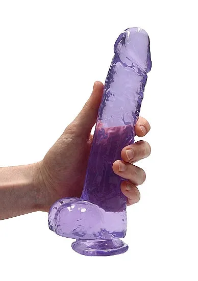 Realistic 9 Dildo With Balls Purple HonourSkintwocom Female Sex Toys