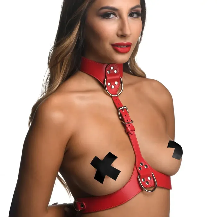 STRICT Vibrators Strict Red Female Chest Harness