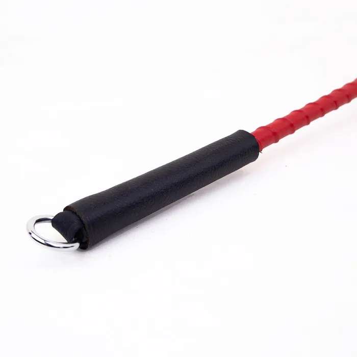 The Orb Leather Ballbusting Paddle Black Red Fetters Restraints