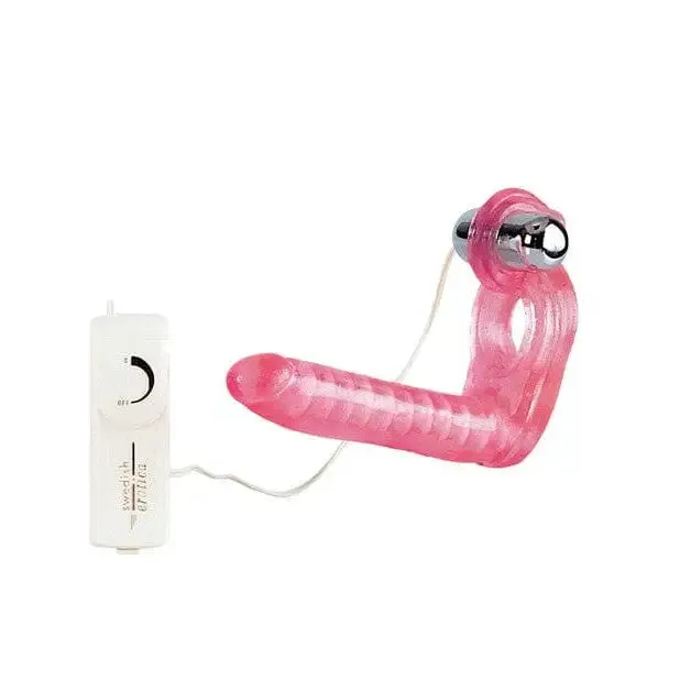 The Ultimate Triple Stimulator Flexible Dong Wcock Ring Pink CalExotics Dildos