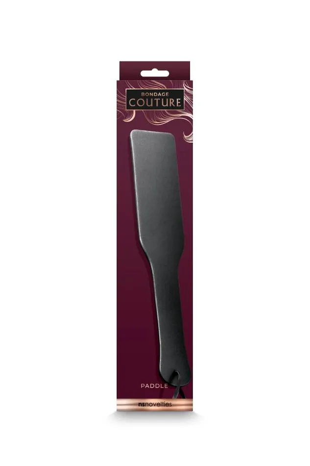 Anal NS Novelties NS Novelties Bondage Couture Faux Leather Paddle Black