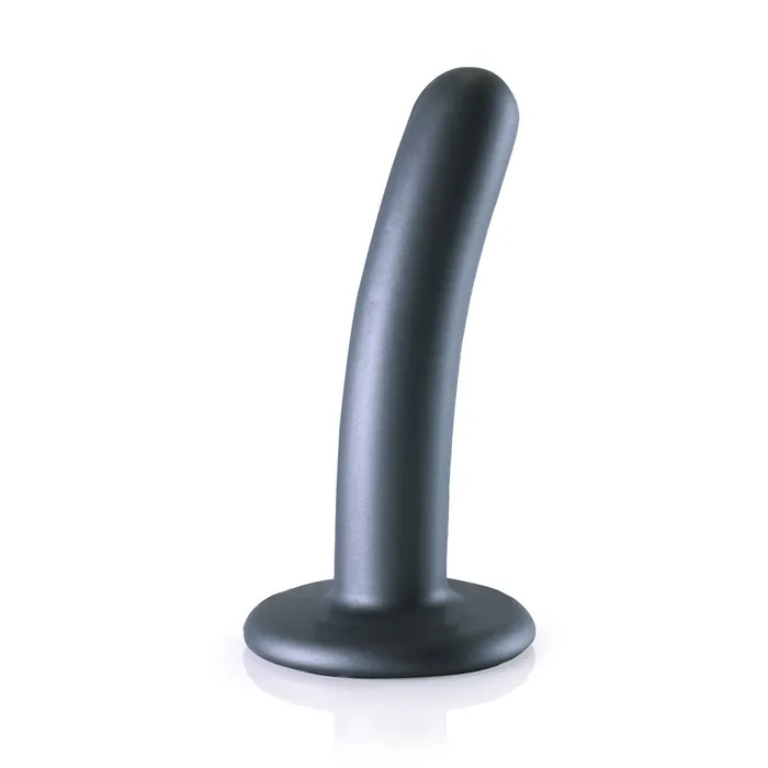 Dildos Shots Toys Shots Ouch Liquid Silicone GSpot 5 Inch Dildo Gun Metal