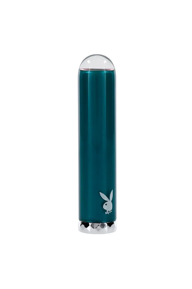 Evolved Female Sex Toys Playboy Emerald Glass Tip Bullet Vibrator Green
