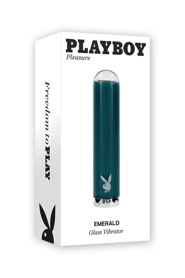 Evolved Female Sex Toys Playboy Emerald Glass Tip Bullet Vibrator Green