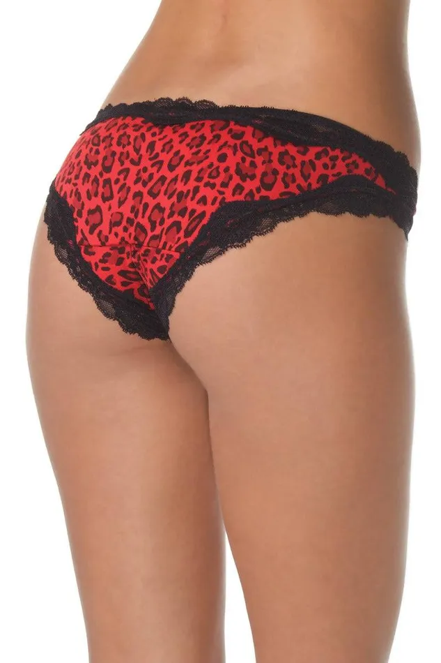 Female Sex Toys Coquette Coquette 141 Crotchless Panty Leopard Print