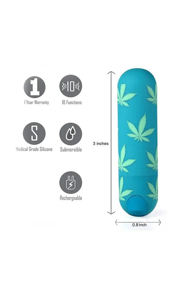 Female Sex Toys Maia Toys Maia Toys Jessi 420 Rechargeable Mini Bullet Emerald