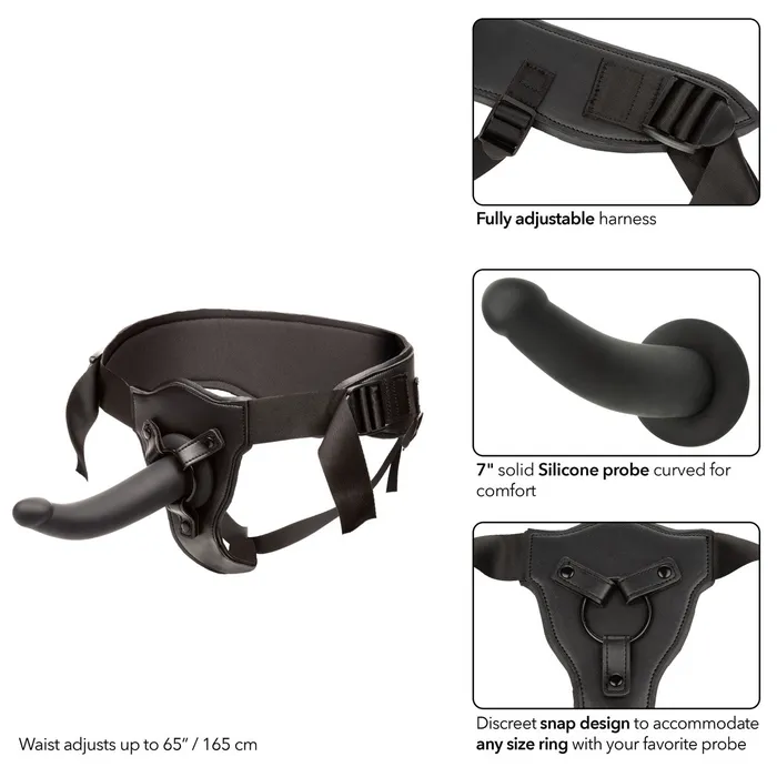 Male Sex Toys CALEXOTICS Calexotics Onyxxx Support Strap with Silicone Probe