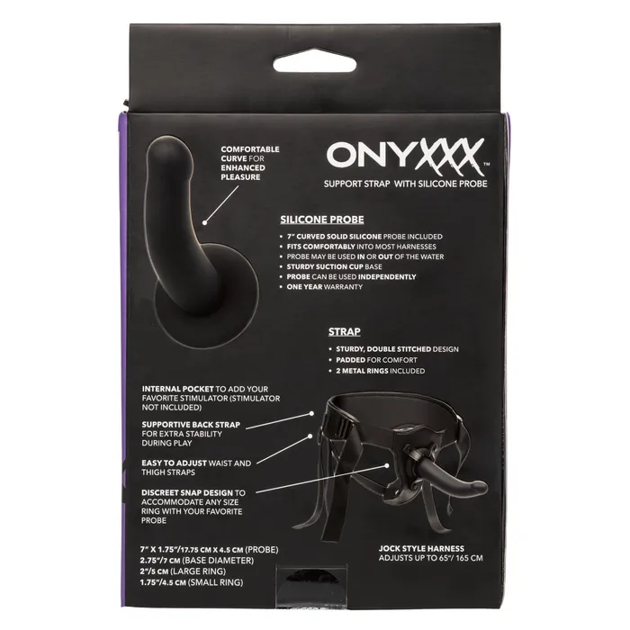 Male Sex Toys CALEXOTICS Calexotics Onyxxx Support Strap with Silicone Probe