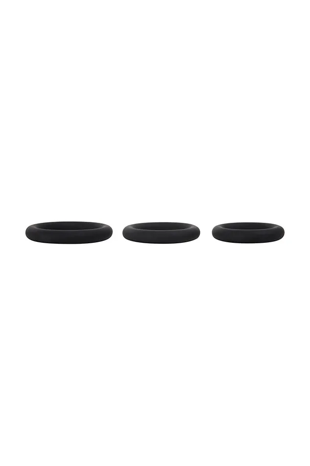 Male Sex Toys Selopa Selopa 3 Ring Circus Cock Ring Set Black