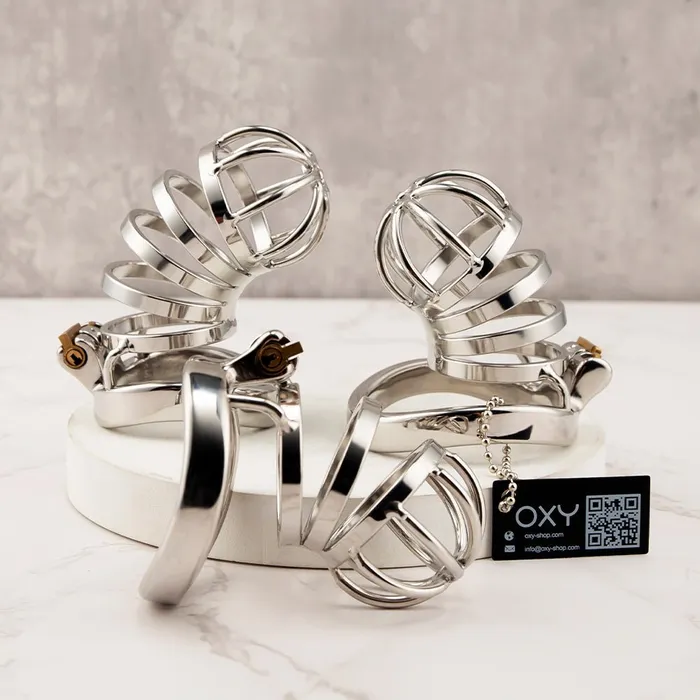 Male Sex Toys Steel Chastity cage Short Standard Long Sizes Oxyshop