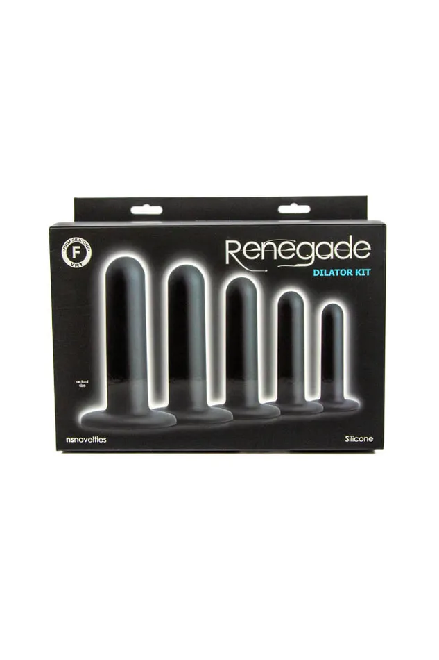 NS Novelties Anal NS Novelties Renegade 5 Piece Silicone Dilator Kit Black