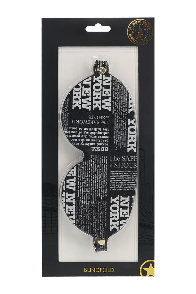 Ouch International NY Collection Blindfold BlackWhite Shots Toys Anal