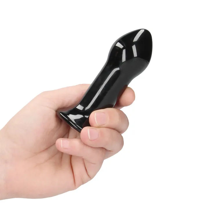 Shots Chrystalino Pluggy Glass Plug Black Shots Toys Anal