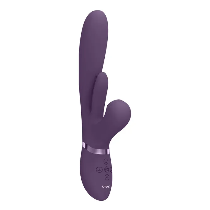 Shots Toys Vibrators Shots Vive Ena Thrusting Rabbit Purple