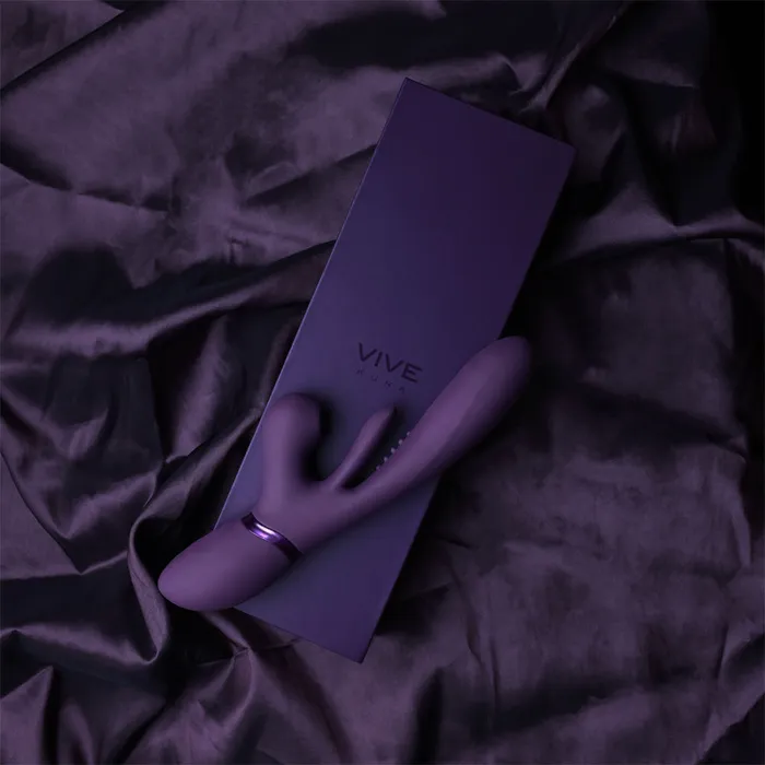 Shots Toys Vibrators Shots Vive Ena Thrusting Rabbit Purple