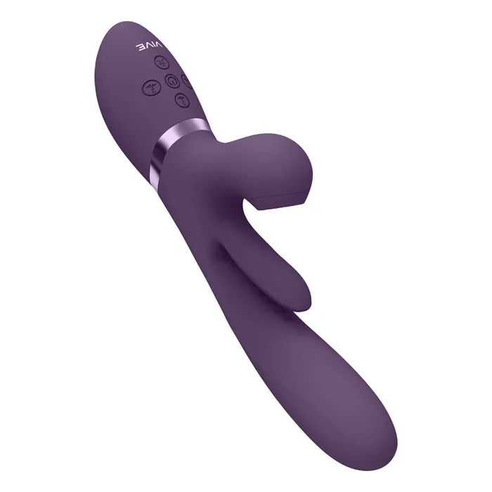 Shots Toys Vibrators Shots Vive Ena Thrusting Rabbit Purple