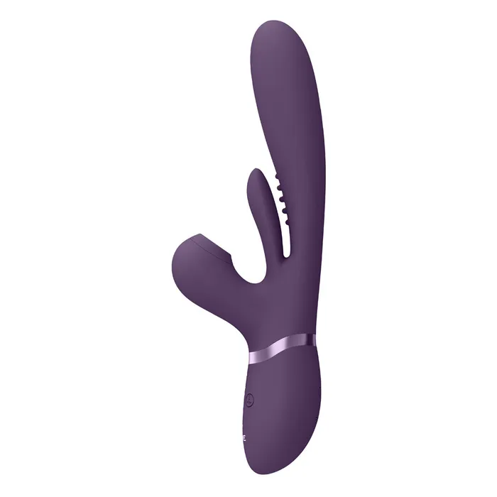 Shots Toys Vibrators Shots Vive Ena Thrusting Rabbit Purple