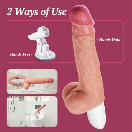 AcmeJoy Female Sex Toys Arny 8 Thrusting Rotating Vibrating Heating Dildo