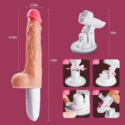 AcmeJoy Female Sex Toys Arny 8 Thrusting Rotating Vibrating Heating Dildo