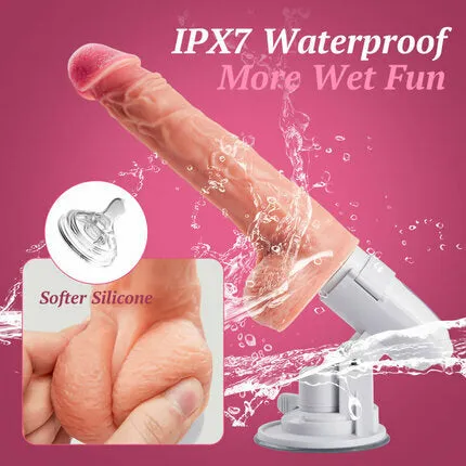AcmeJoy Female Sex Toys Arny 8 Thrusting Rotating Vibrating Heating Dildo